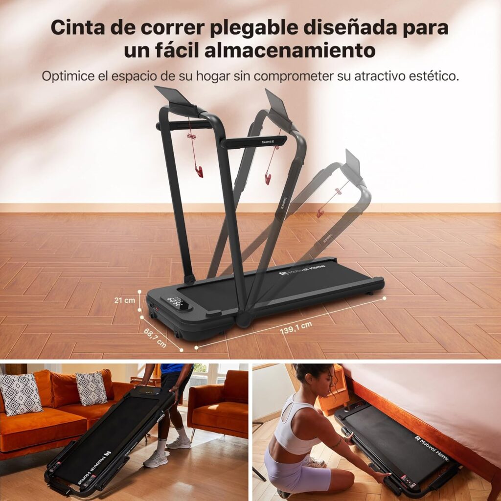 Mobvoi Home Treadmill SE: cinta de correr plegable 3 en 1 para casa y oficina. 