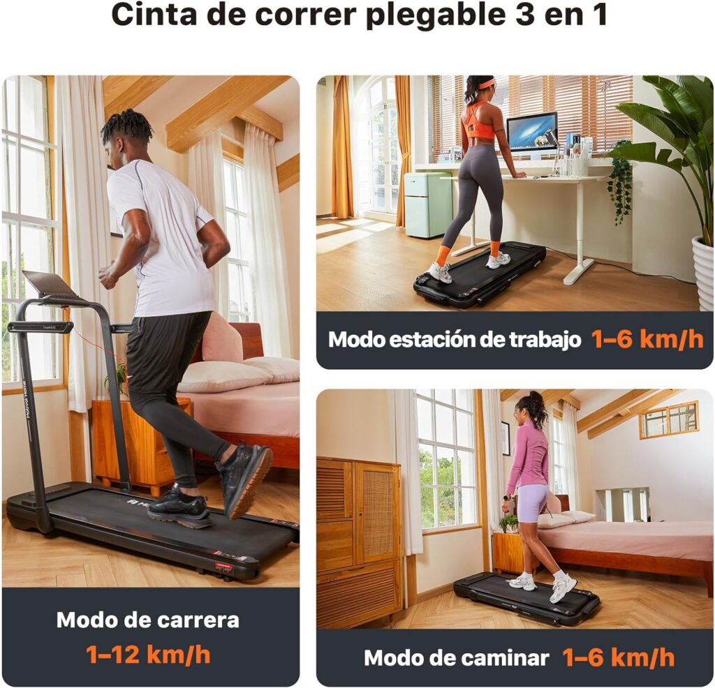 Mobvoi Home Treadmill SE: cinta de correr plegable 3 en 1 para casa y oficina. 